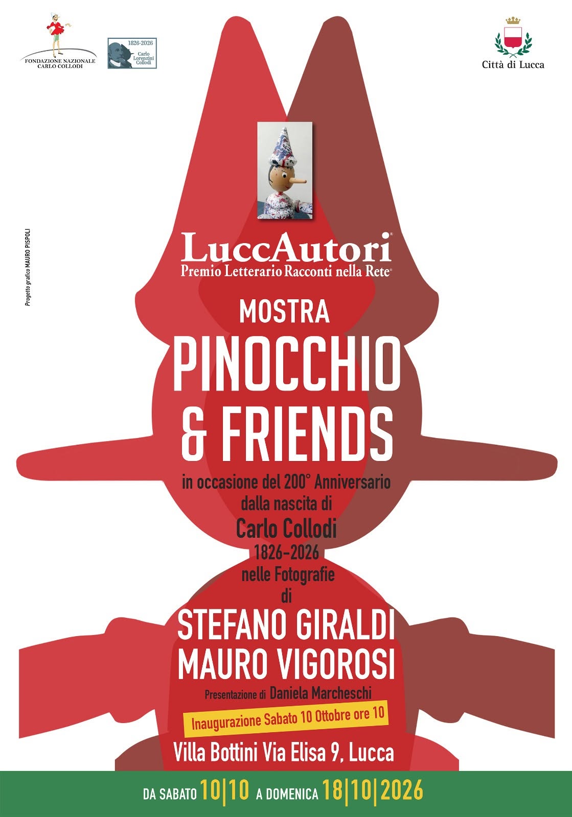 Pinocchio – immagine per l'incontro e la mostra a Villa Bottini