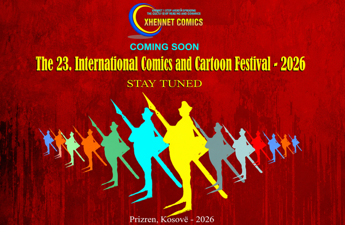 Manifesto del 23° International Comics and Cartoon Festival di Prizren 2026